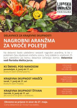 Delavnica za krajevne skupnosti Poletni nagrobni aranžma